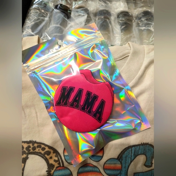 Pink 'MAMA'  Car Coaster NEW - Picture 1 of 1